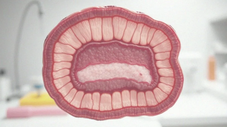 Jakie warstwy ściany jelita mogą ulegać pogrubieniu?