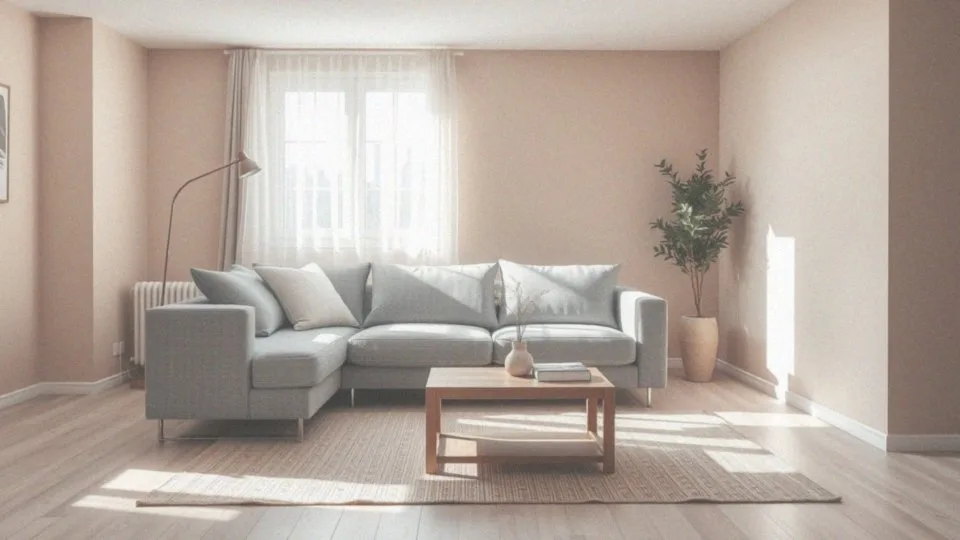 W jaki sposób beżowe ściany tworzą przytulną atmosferę w salonie?