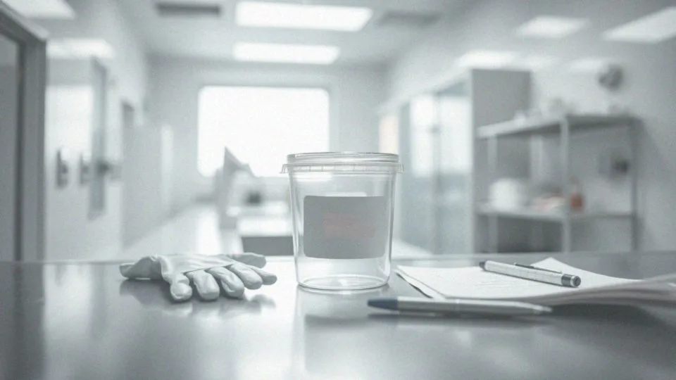 Co należy zrobić z wydobytą próbką moczu po jej pobraniu?