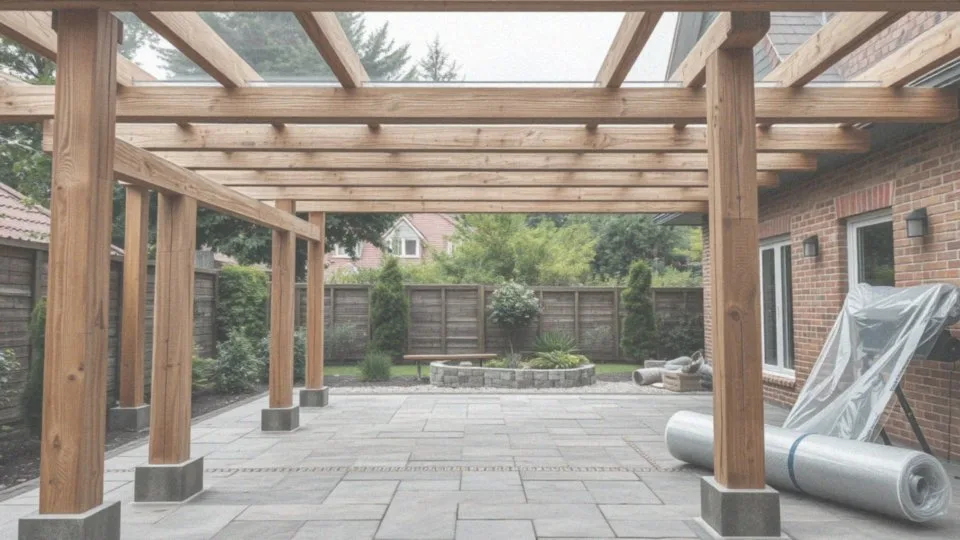Jakie są podstawowe elementy drewnianej pergoli tarasowej?