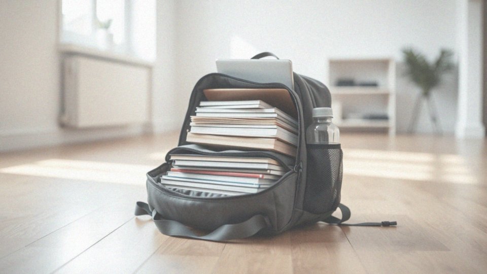 Co zawiera organizacja wnętrza plecaka o danej pojemności?