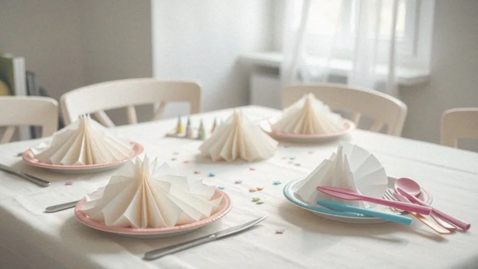 Jakie są metody składania serwetek na przyjęciu urodzinowym?