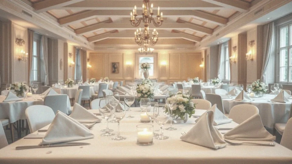 Jakie są najważniejsze wskazówki dotyczące dekoracji sali i aranżacji stołów?