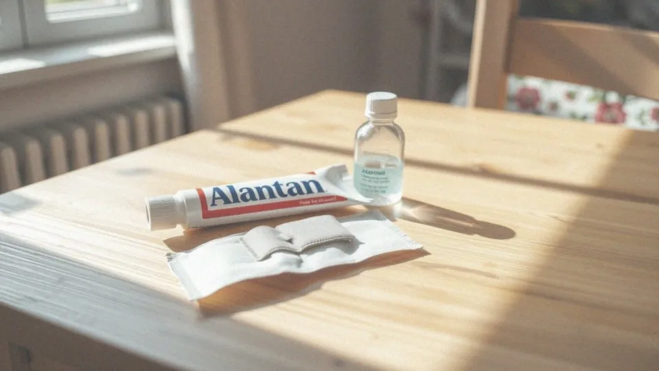 Jakie działanie ma maść Alantan wobec oparzeń?