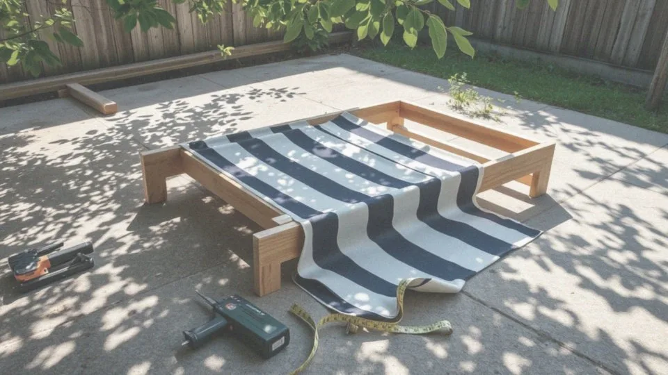 Jak nałożyć nowy materiał na konstrukcję leżaka?